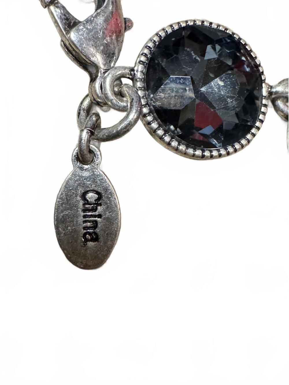 Logo Multi-Color Crystal Statement Necklace - Picture 3 of 3